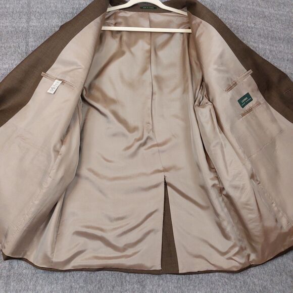 Lauren Ralph Lauren 2 Piece Suit Mens 52R Pants 50x28.5 Wool Cashmere Brown - Picture 9 of 12